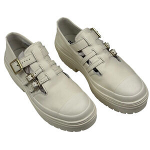 Converse Chuck Taylor All Star Lugged Heel Mary Jane Platform Egret Size 8.5 New